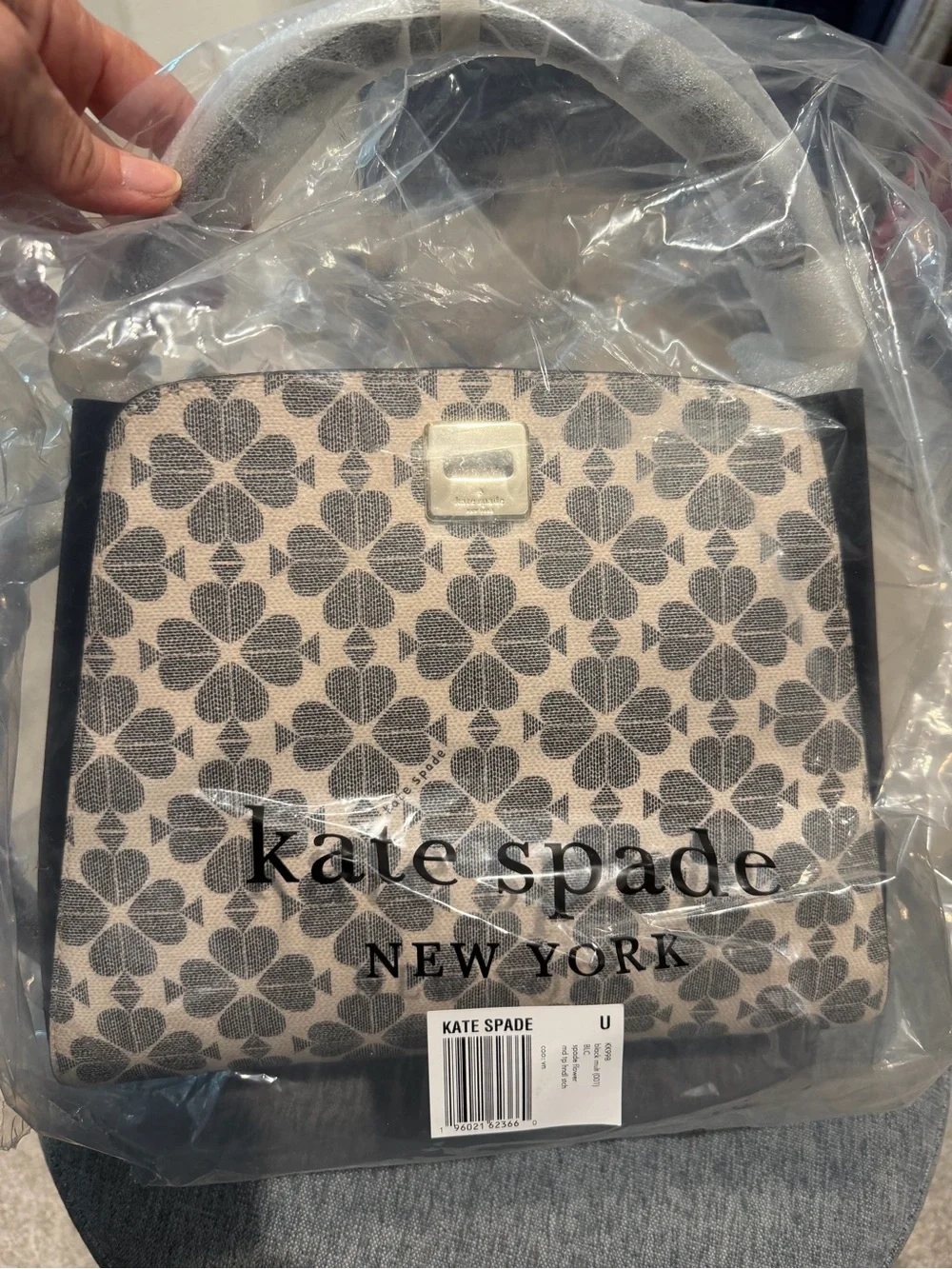 Kate Spade New York Flower Black Top-Handle Women’s Satchel with Removable Strap